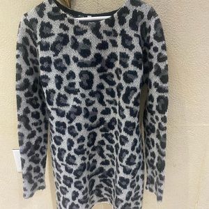 High end leopard print sparkly sweater from Maje.